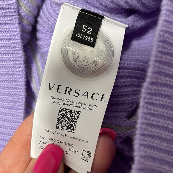 Purple/grey wool from VERSACE - Picture 5 of 6